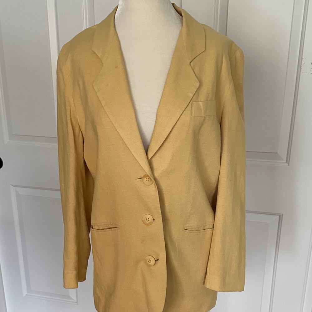 Vintage 1990s Express Linen Blazer, Size XS
